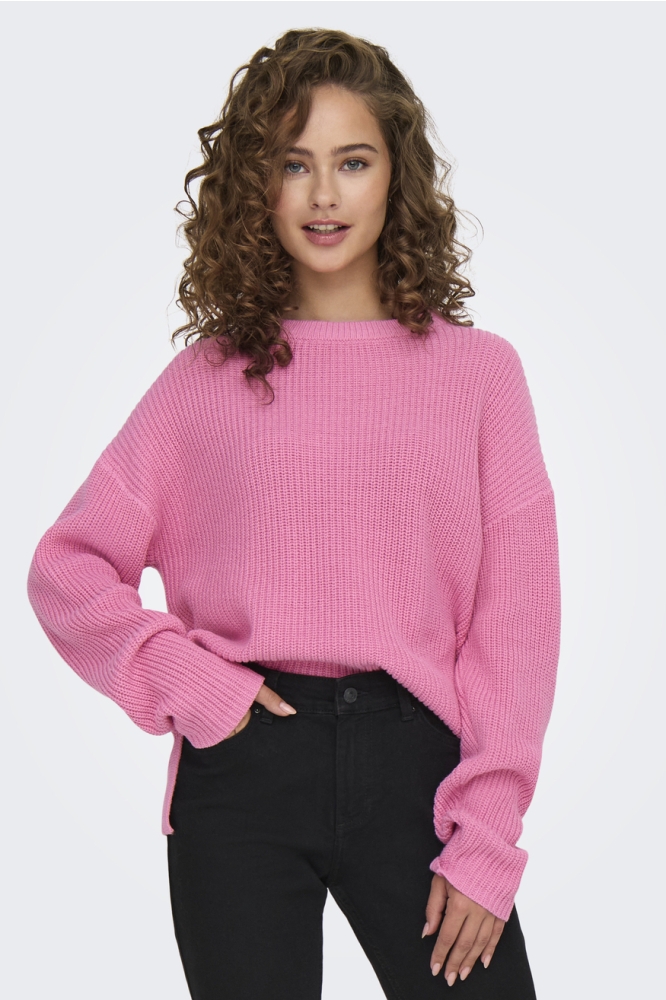 ONLLUNA LS O-NECK PULLOVER KNT NCA 15341307 Sachet Pink